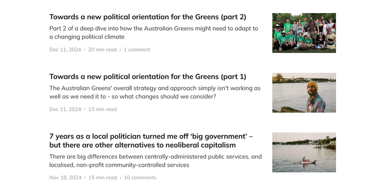 December Newsletter: Rethinking Greens strategy, critiquing 'big government' statism, an interview with Remah Naji, a new hip-hop track + comments on the Victoria Park Olympics proposal